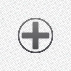 Obraz premium Medical cross icon. On grid background