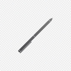 Pen icon. On grid background