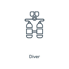 diver icon vector