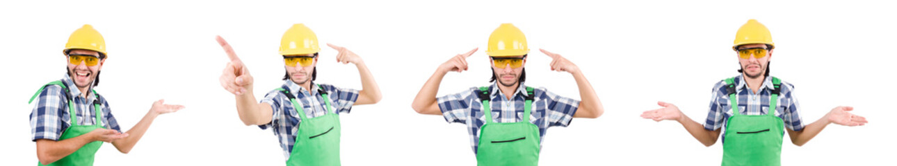 Industrial worker isolated on the white background