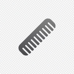 comb, hairbrush. simple silhouette. On grid background