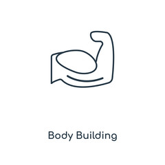 body building icon vector
