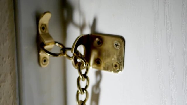 Old fashion chain lock that's been updated