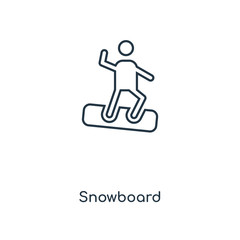 snowboard icon vector