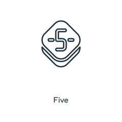 five icon vector