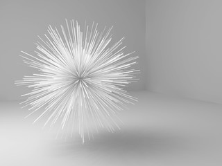 Abstract 3d sharp star shaped object