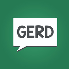 Conceptual hand writing showing Gerd. Business photo text Digestive disorder that affects the lower esophageal sphincter.
