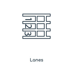 lanes icon vector