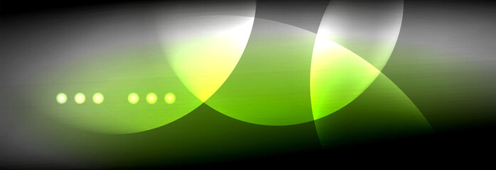 Vector blurred neon glowing circles with flowing and liquid light concept, energy magic fantastic abstract background