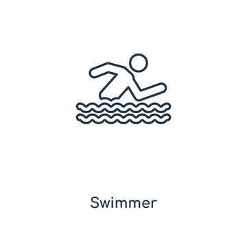 swimmer icon vector