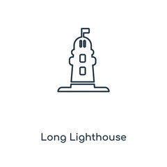 long lighthouse icon vector