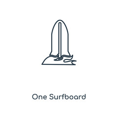 one surfboard icon vector