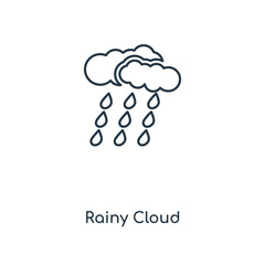 rainy cloud icon vector