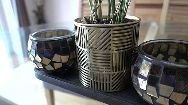 Glass table decoration