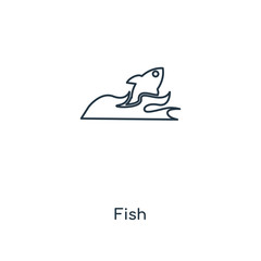 fish icon vector