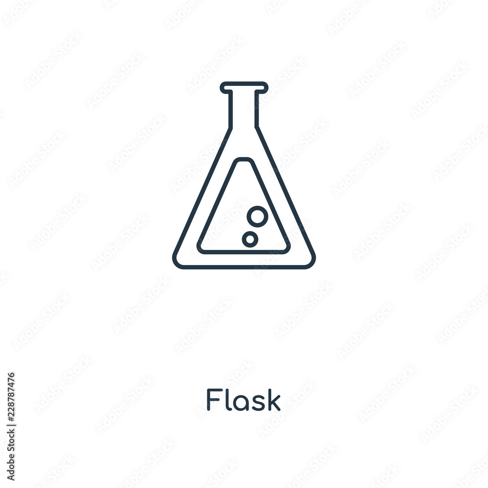 Poster flask icon vector