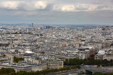Fototapeta na wymiar panorama of Paris from the Eiffel Tower