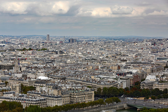panorama of Paris from the Eiffel Tower