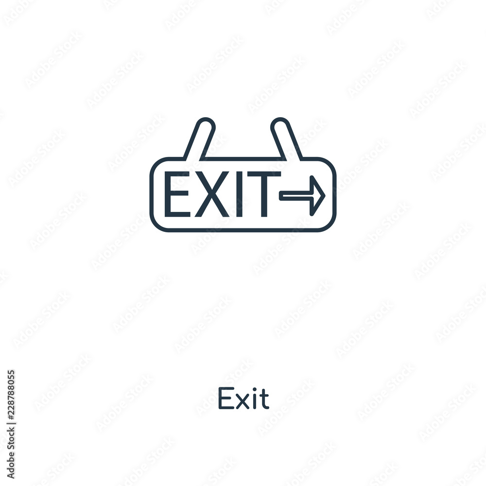 Poster exit icon vector
