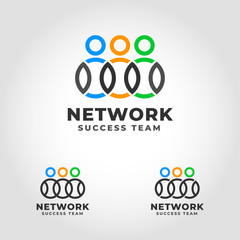 Network is a Successful Team Work Logo