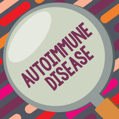 Text sign showing Autoimmune Disease. Conceptual photo Unusual antibodies that target their own body tissues.