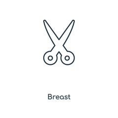 breast icon vector