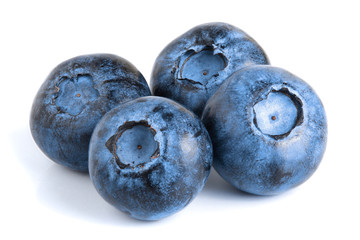 fresh ripe blueberry isolated on white background