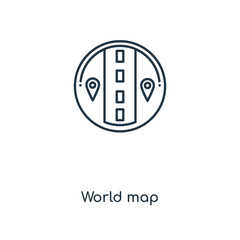 world map icon vector