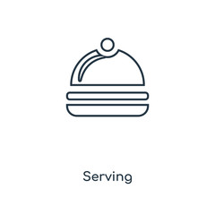 Obraz premium serving icon vector