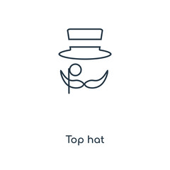 top hat icon vector