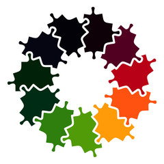 Puzzle Gear Logo Icon