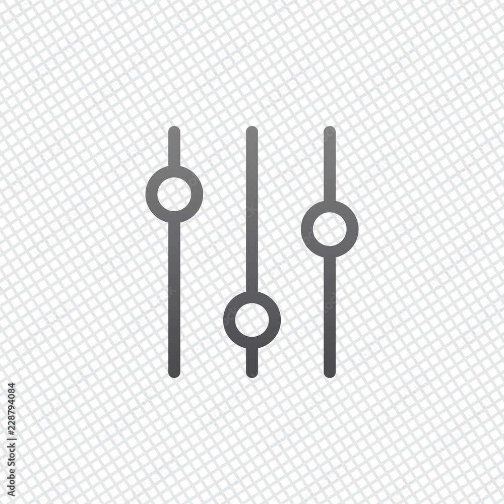 Poster setting. simple icon. on grid background