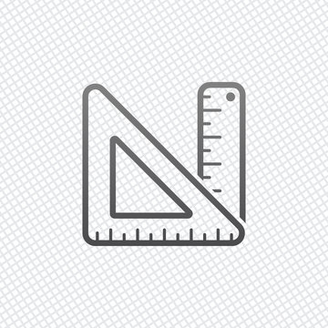 recommend clip art: simple ruler and triangle. On grid background
