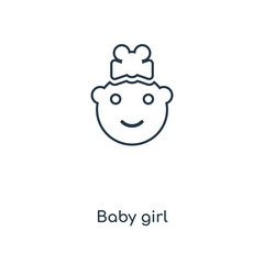 baby girl icon vector