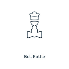 bell rattle icon vector
