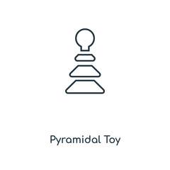 pyramidal toy icon vector