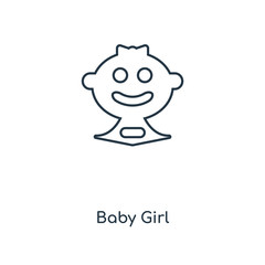 baby girl icon vector