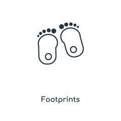 footprints icon vector