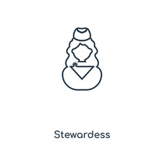 stewardess icon vector