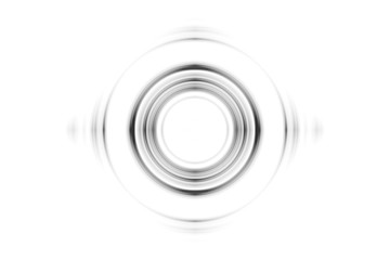 Abstract black rings sound waves effect on white background