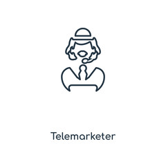 telemarketer icon vector