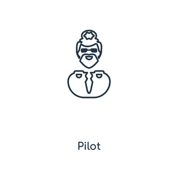 pilot icon vector