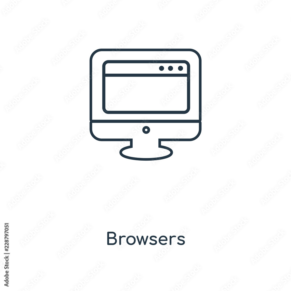 Poster browsers icon vector
