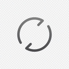 Simple arrows, update, reload. Navigation icon. Linear symbol wi