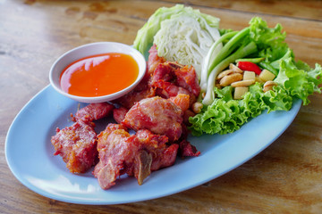 Thai Food,Fried Fermented Spare Ribs.2