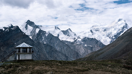 Fototapeta na wymiar Beautiful landscape on the way to Zanskar road at Himalaya Range, Zanskar Range, Pensi La, Jammu and Kashmir.