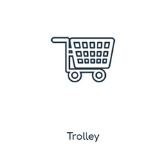 trolley icon vector
