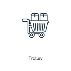 trolley icon vector