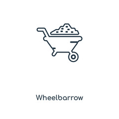 wheelbarrow icon vector