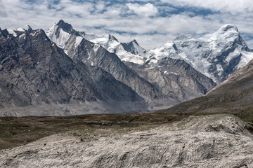 Beautiful landsacpe on the way to Zanskar road at Himalaya Range, Zanskar Range, Pensi La, Jammu and Kashmir.